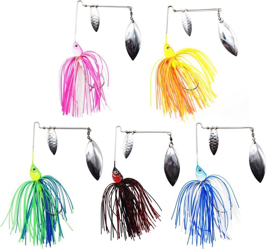 Angelköder, Hartmetall-Jig-Spinnerbaits-Sets, Swimbait für Barsch, Forelle, Hecht, Lachs, Zander