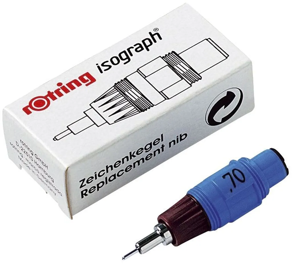 Cône Isograph 0,35 mm Haute Précision Rotring S0218320 en Acier Inoxydable