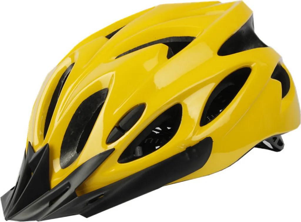 Ciclismo Bicicletta Casco EPS+PC Cover Integrated-Mold Traspirante Riding MTB Bike Safely Cap Equipment Yellow_ Circonferenza testa 52-60 può essere