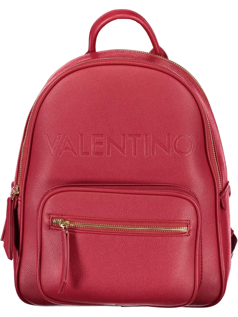 Sac à dos femme rouge écologique et robuste : design compact 14 pouces
