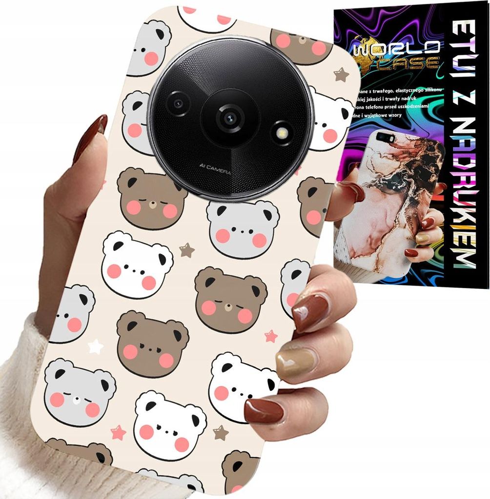 Hülle Für Xiaomi Redmi A3 - Teddybär-Designs Für Kinder + Glas
