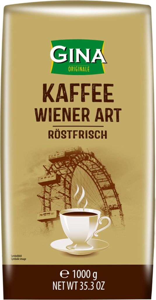Gina Kaffee Wiener Art ganze Bohnen 1kg