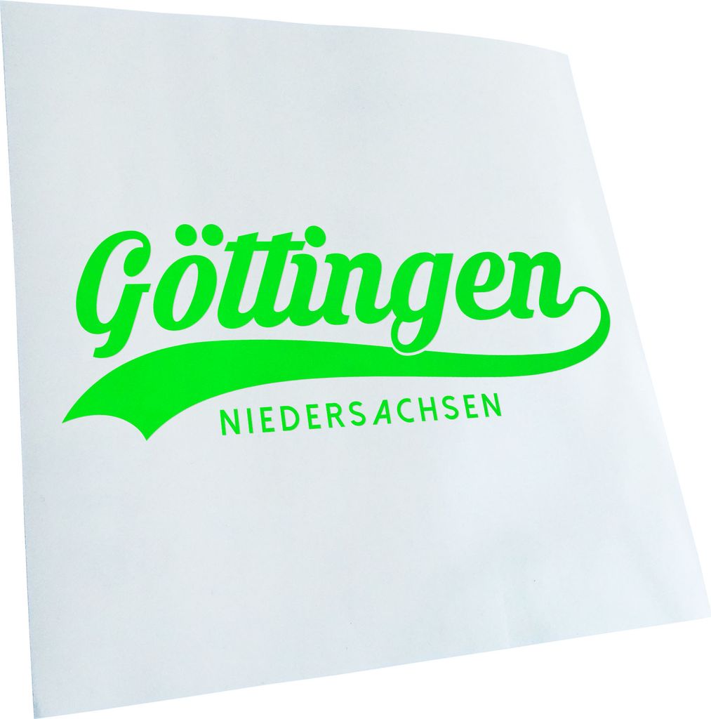 Kiwistar - Autoaufkleber - Göttingen Niedersachsen - Neongrün - 60x21cm - Aufkleber für Auto, Laptop, Fahrrad, LKW, Motorrad Mehrfarbig JDM Deca...