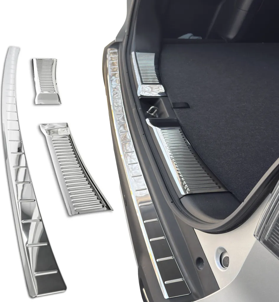 Protezione paraurti in acciaio inox interno + esterno cromato adatto per Suzuki S-Cross | BJ dal 2022>