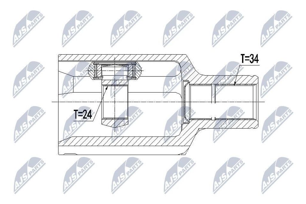 NTY Gelenksatz Antriebswelle Vorne Links passend für MERCEDES-BENZ E-Klasse Limousine (W212) NPW-ME-090