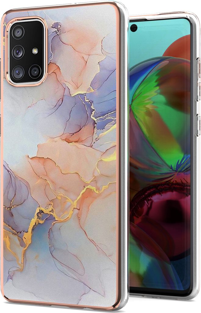 Samsung A71 5G Hülle, Muster Handyhülle Weich TPU Bumper Schutzhülle für Samsung Galaxy A71 / A71 5G Weiß