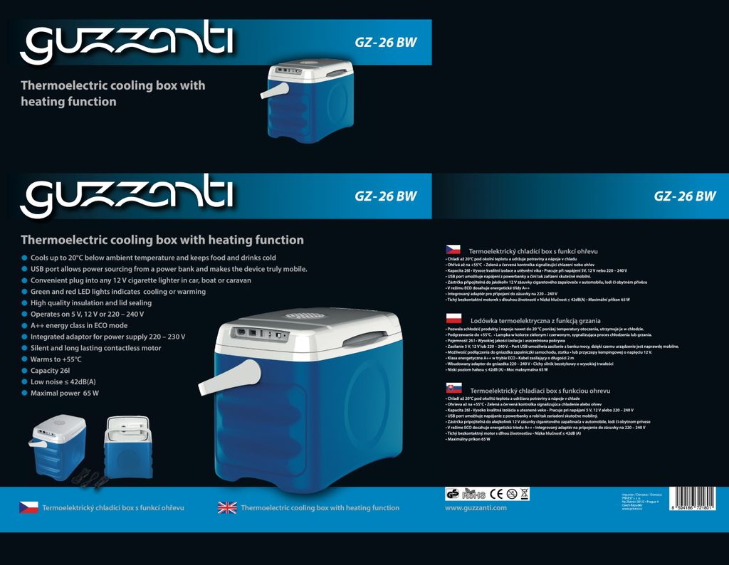 Autochladnička Guzzanti GZ 26BW Obrázek produktu 5