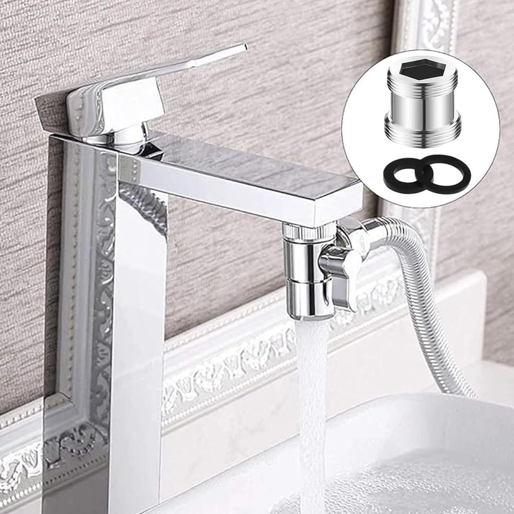 Wasserhahn Adapter M22 Auf M22 - Verchromter Messingadapter Für Filter