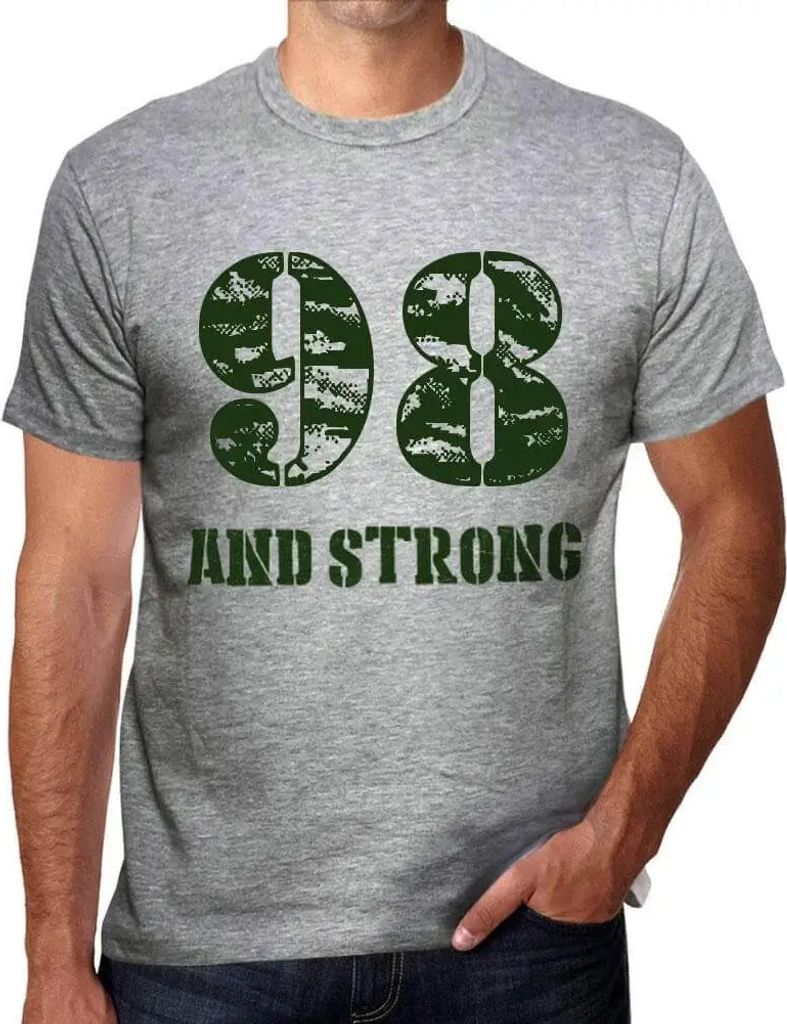 Herren Grafik T-Shirt 98 und stark – 98 And Strong – Geschenk 98. Geburtstag Jahrestag 98 Jahre Jubiläum 98 Jährige Mann Jahrgang 1926 Kurzar...