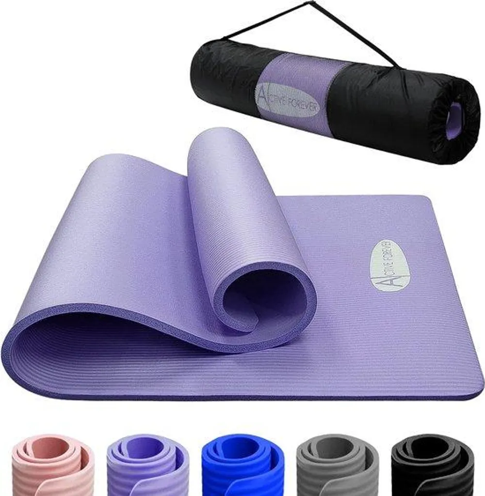 Tapis de yoga en mousse NBR haute densité antidérapant pour Pilates