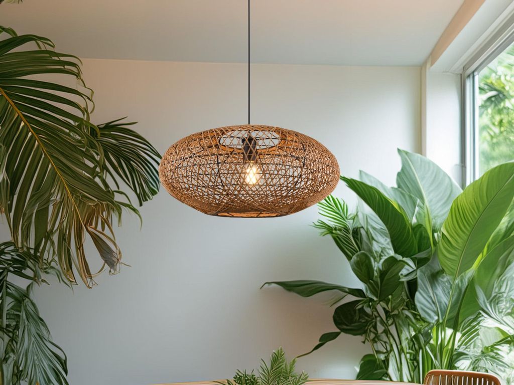Trio Hedda lampada a sospensione E27 ⌀52cm Nero Opaco Immagine del prodotto 