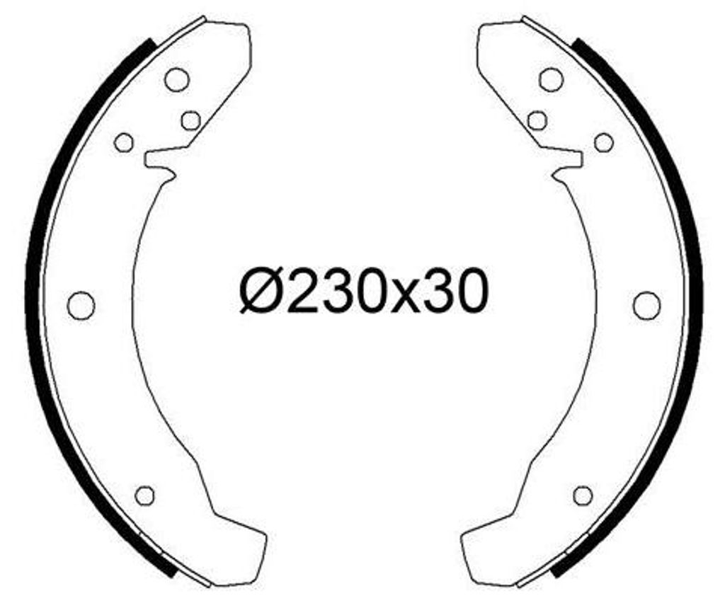 VALEO Bremsbackensatz Trommelbremse Hinten für VW Kaefer Typ 1 230mm 564319