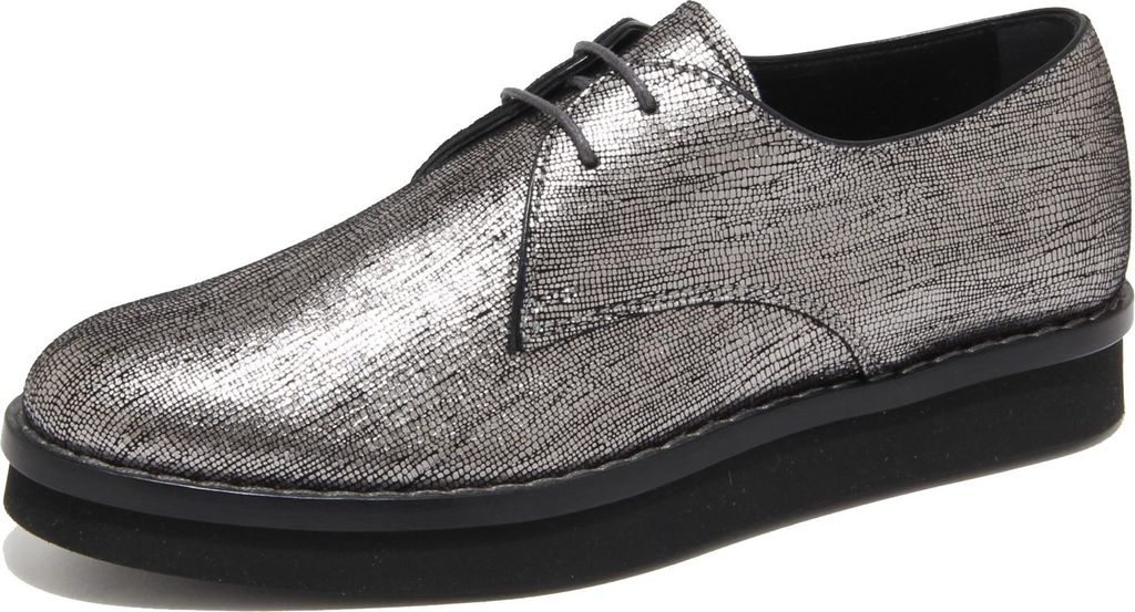 6351N TOD'S Silberne Schnürschuhe Damen Schuhe