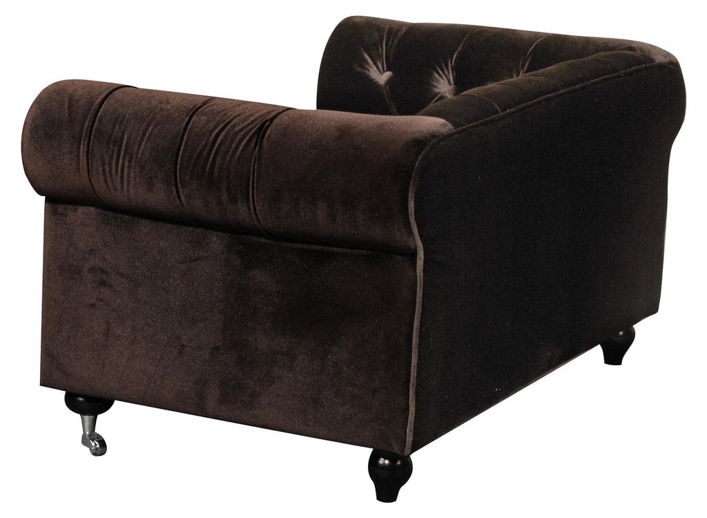 jvmoebel - Leder Sofa Couch Royal Braun Polster Zweisitzer Couch Garnitur Neu
