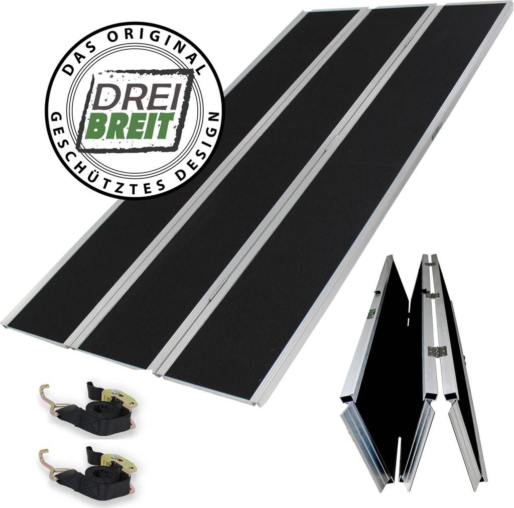 DREIBREIT by TRUTZHOLM Alu Auffahrrampe 215 cm 2-fach Produktbild 