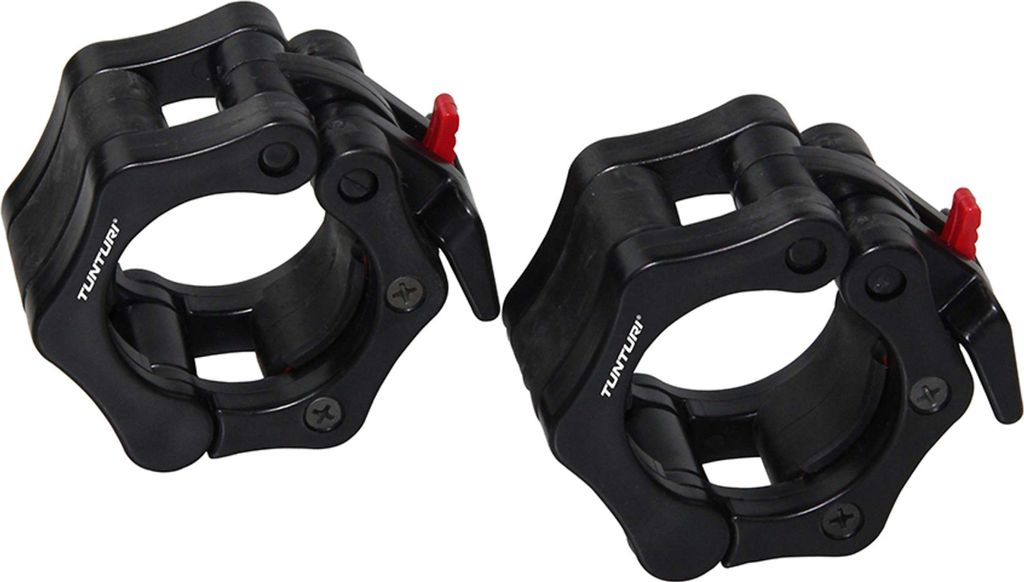 Tunturi 2er Set Hantelverschlüsse, Lock Jaw Collars für 50 mm Stangen, Langhalten Kurzhantel Verschlüsse für Olympische Hantelstangen