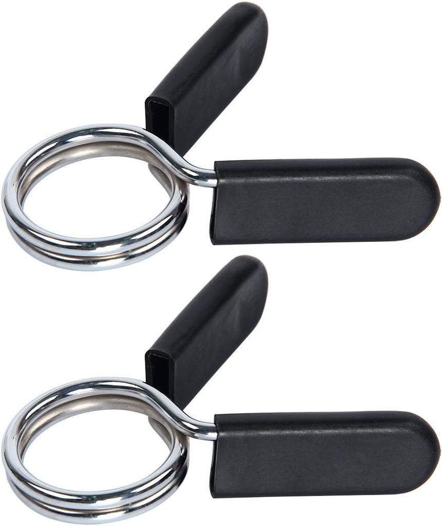 2er Pack 30mm Hantel Federverschlüsse Hantel Feder Halsbänder mit Gummi Griffe