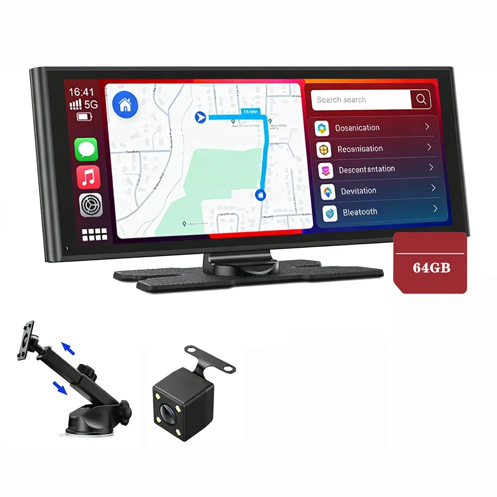 Écran voiture 1080p large 9,26 pouces CarPlay sans fil et aide recul