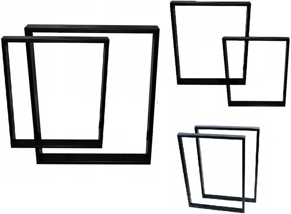 1x PIECE gamba del tavolo in metallo 58x50 cm telaio del tavolo piedi del tavolo fatti a mano design industriale 7241