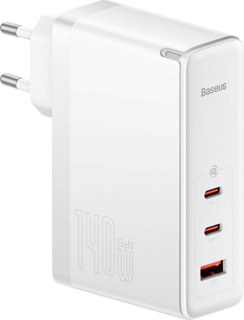 Baseus Ladegerät GaN5 Pro 2xUSB-C + USB 140W Weiß Produktbild 