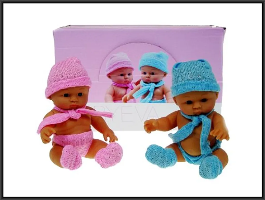 Petit Poupon Habillé 20cm série p6 - Jouet Premier Âge avec Bonnet