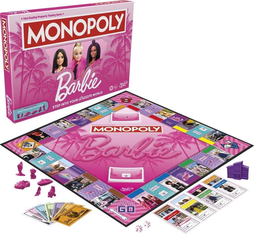 Hasbro Monopoly Barbie Brettspiel - Barbie Klassiker Spielzeug