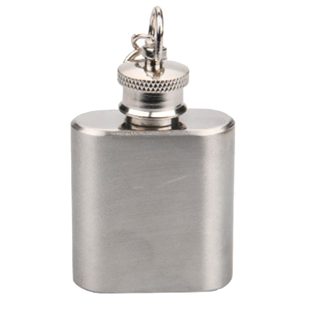 1 oz Flachmann, tragbar, gute Abdichtung, robust, rostfrei, mit Schlüsselanhängern, Reiseflasche, Weinflasche, für den täglichen Gebrauch
