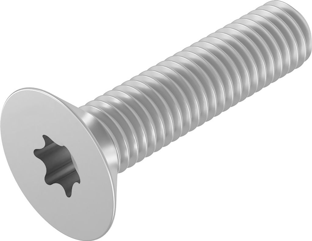 SECCARO Senkschraube M8 x 35 mm, Edelstahl V2A VA A2, ISO 14581, Innensechsrund (TX), Vollgewinde, 20 Stück