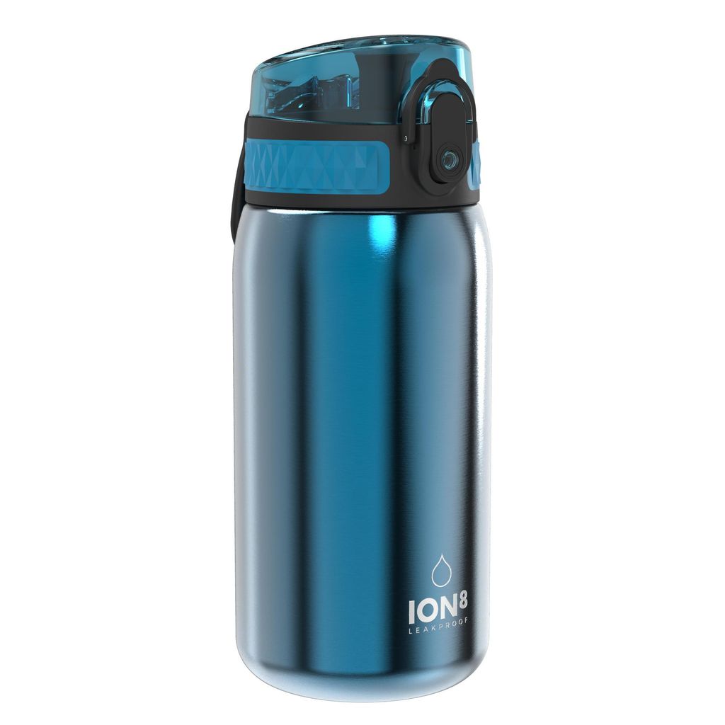 ion8 Auslaufsichere Edelstahlflasche Blau, 400 ml Produktbild 