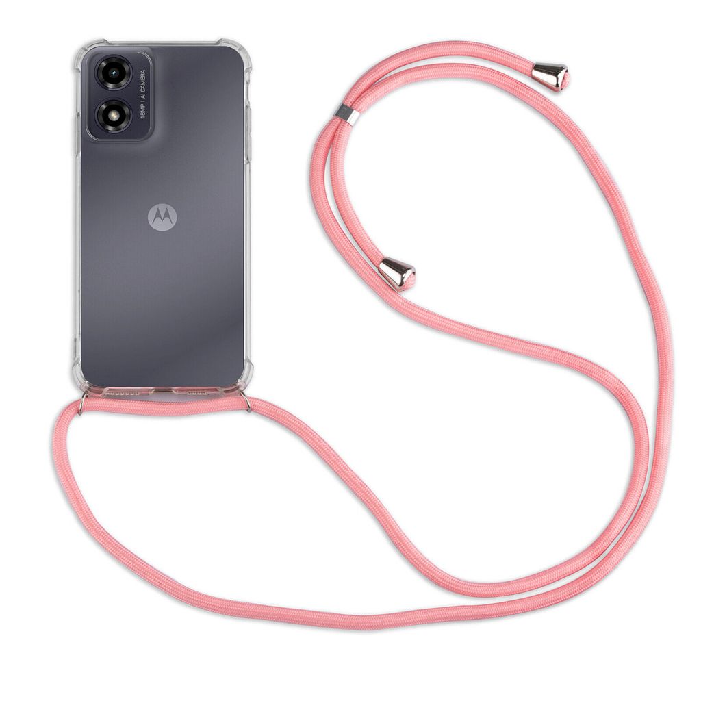 Handykette für Motorola Moto G04 / Moto G04s / Moto E14 Hülle Handyhülle Kordel Rosa