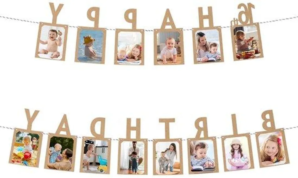 Guirlande Anniversaire Évolutive - Kit 14 Pièces pour Photos Bébé