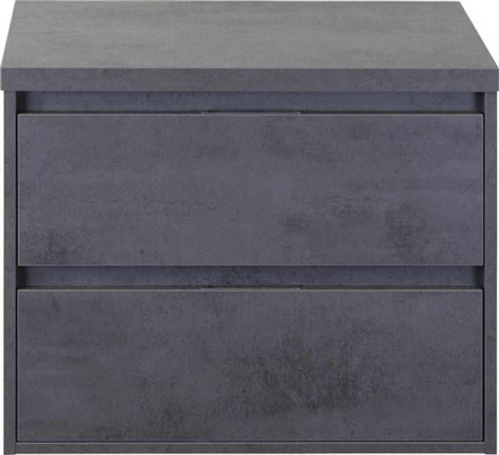 Waschtischunterschrank Porto 70 cm mit Waschtischplatte Beton anthrazit