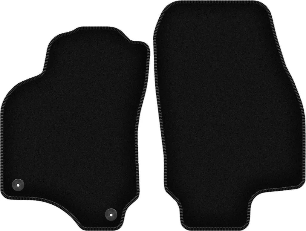 Wielganizator Tappetini anteriori in velluto per Opel Astra G (1998-2009, cabrio, Coupé, bertone) neri, set 2 pz, con fissaggi