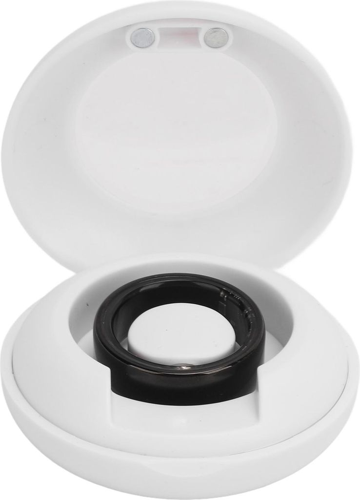 Smart Ring Health Tracker Bluetooth Schrittzählung Schlafqualitätsüberwachung IP68 Wasserdicht mit Ladeetui Schwarz Größe 9