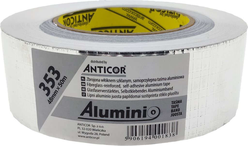 Aluminium Klebeband netzverstärkt 48mm x 50m von Lüftungs- Produktbild 1