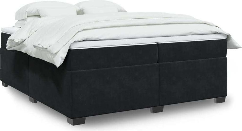 Maison Exclusive - Boxspringbett mit Matratze Schwarz 200x200 cm Samt