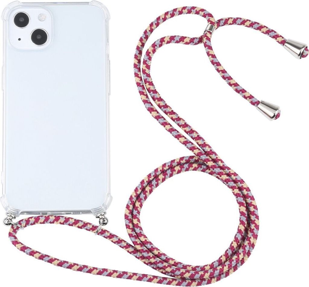 König Design Hülle kompatibel mit Apple iPhone 13 Kunststoff Handykette Cover - Case Handyhülle Rot