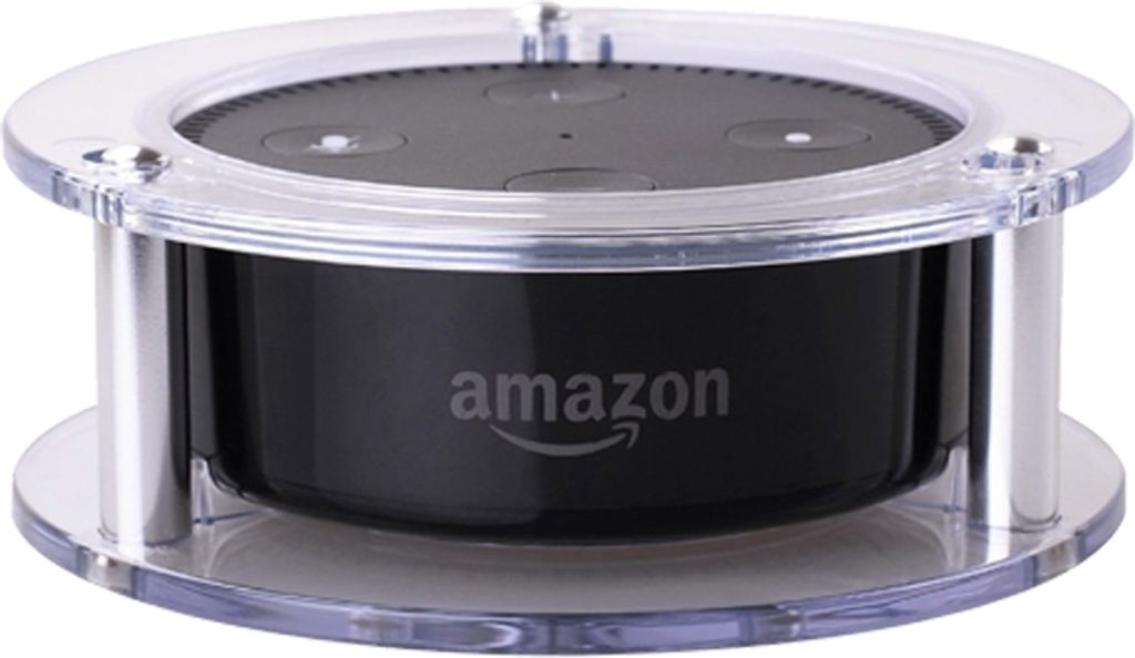 Dockingstation Wandhalterung Dock Halterung für Amazon ECHO 2nd Alexa Media Transparent, Farbe:Schwarz