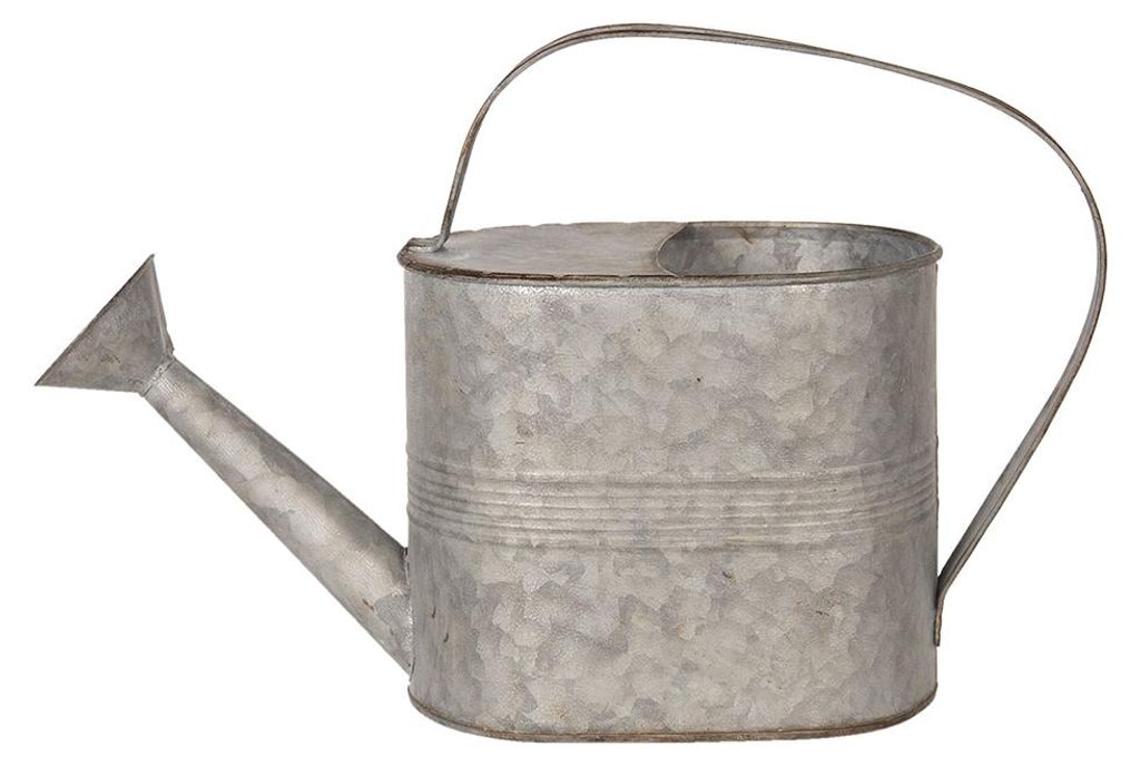 Clayre & Eef Dekoration Gießkanne 40x14x25 cm Grau Metall