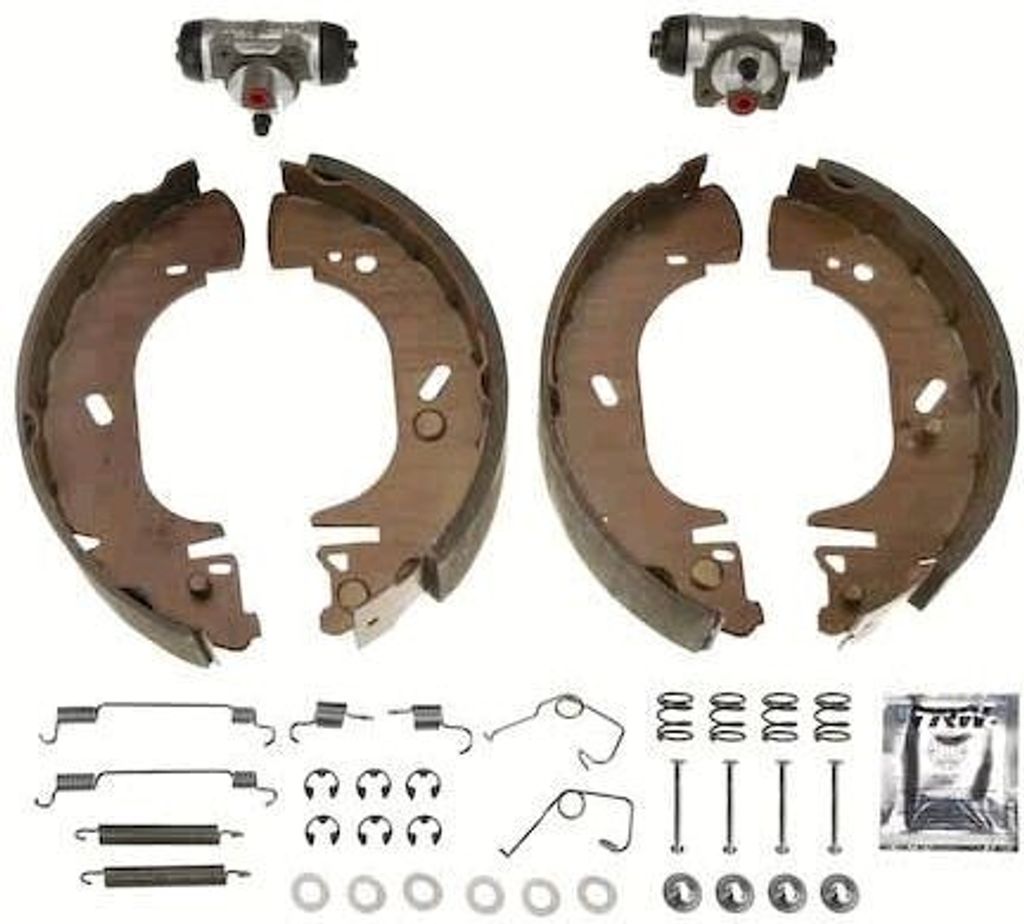 TRW Bremsbackensatz Trommelbremse Hinten für FORD Fiesta Mk4 Schrägheck (JAS, JBS) 280mm BK1683