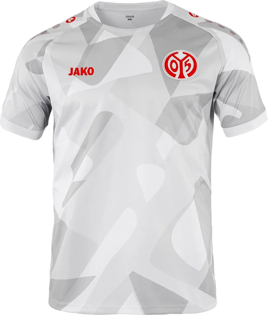 T-shirt Jako Mainz 05 Respirant Warm-Up Gris/Blanc, Polyester Taille S