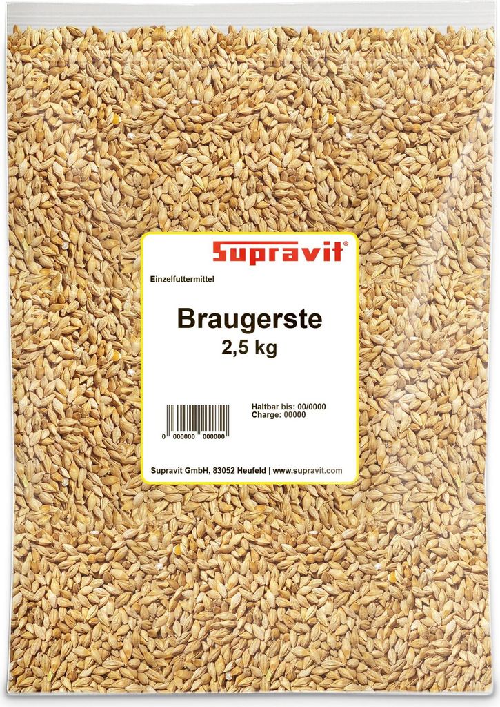 Supravit Braugerste 2,5kg | Ergänzungsfutter für Hühner und Produktbild 