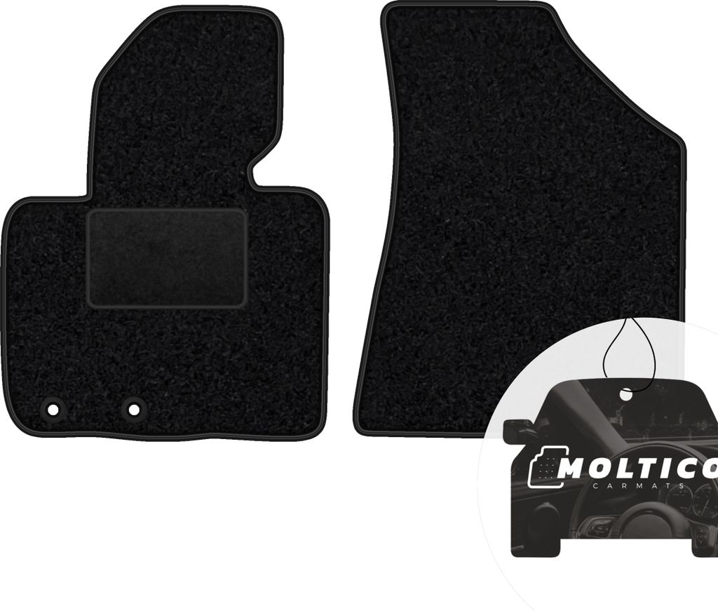 moto-MOLTICO Vorne Fußmatten Auto Velours Autoteppiche Schwarz Automatten Set 2-teilig passend für Kia Sorento II 2012-2014