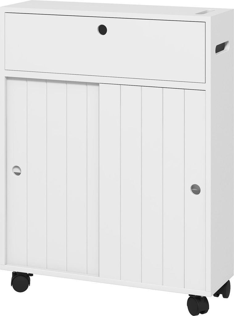 kleankin Meuble de rangement salle de bain, meuble WC pour Image du produit 
