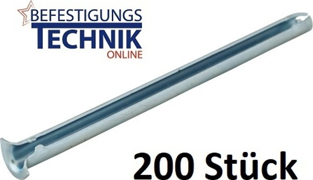 200 Expressnägel 6,0x30mm Blitzdübel Blitzanker Blitznagel Schlagdübel