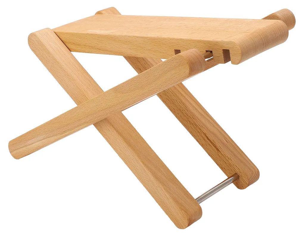 Support de pied pour guitare classique bois pliable hauteur ajustable - 6