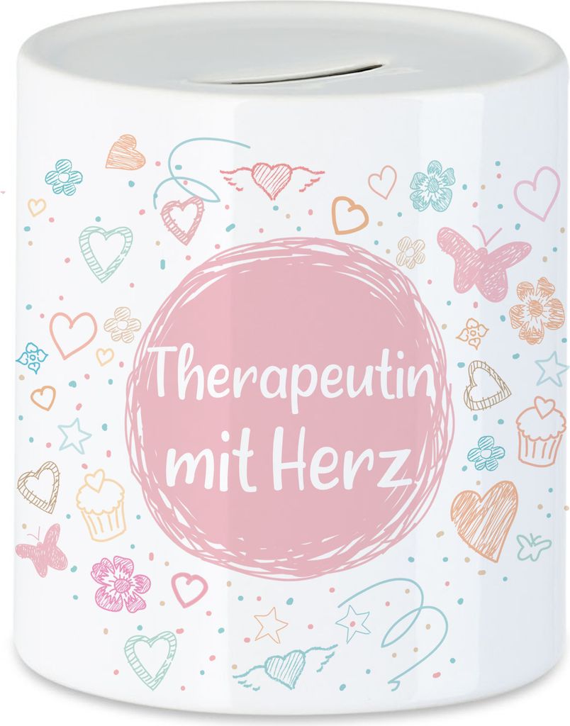 Therapeutin mit Herz Spardose Dankeschön Geschenk Danke Sagen Für Alles Therapie