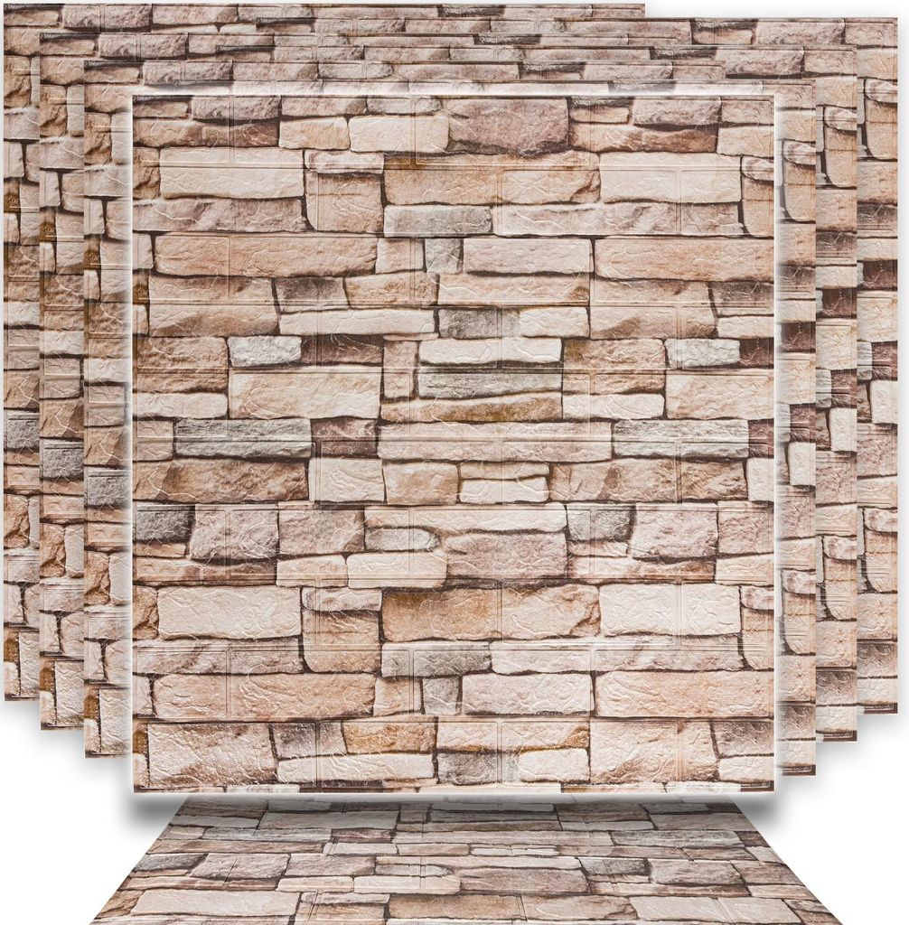 Dekoracyjne panele ścienne 3D 70x77cm Beżowe Zdjęcie produktu 