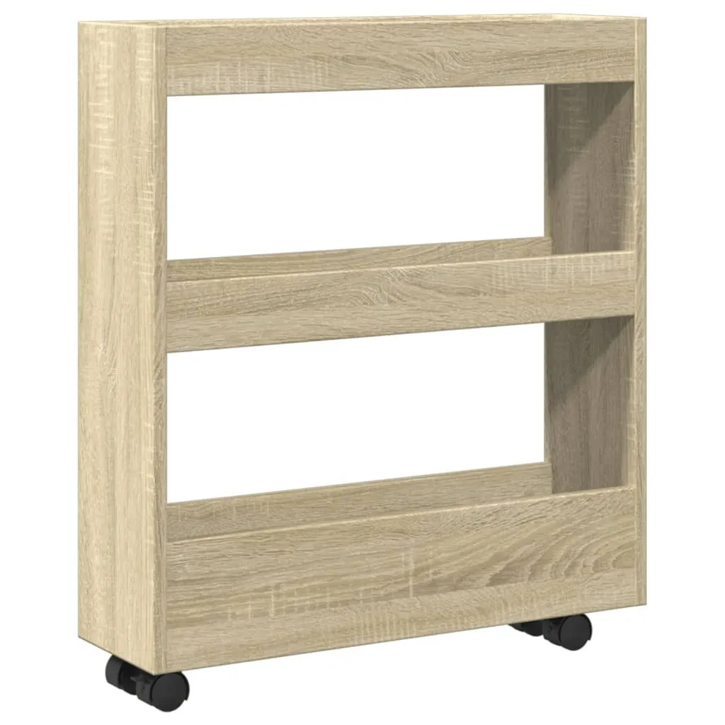 Mobiletto Salvaspazio 3 Livelli Quercia Sonoma per Cucina e Bagno