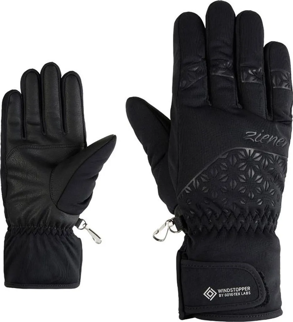 Gants femme Ziener Klementin-Z WS anti-froid et vent noir taille 8